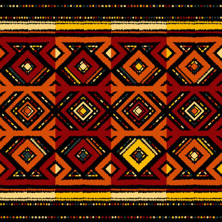 Seamless ethnic zigzag chevron tribal ikat pattern