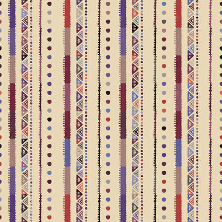 Ethnic seamless pattern in native style. Tribal vector seamless pattern with native American Indian...