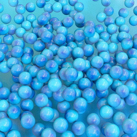 Plastic granulate - 3d rendered illustrationの写真素材