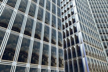 Modern reflektive business tower - 3d rendered illustration