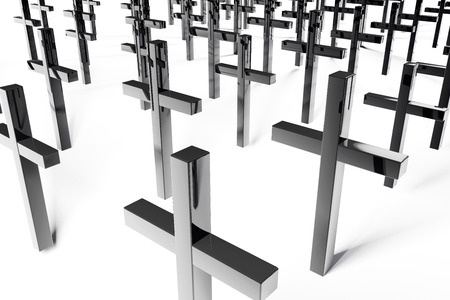 Crosses - 3d rendered illustrationの写真素材