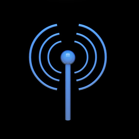 Wireless Wifi Symbol - 3d rendered illustrationの写真素材