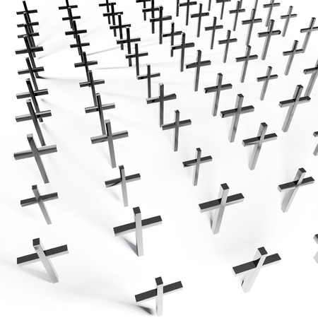 Crosses - 3d rendered illustrationの写真素材