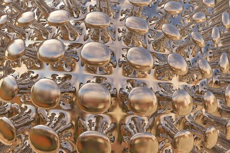 Reflective objekt - 3d rendered illustrationの写真素材