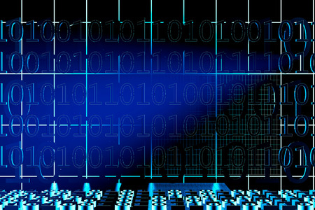 Binary code background - 3d rendered illustration