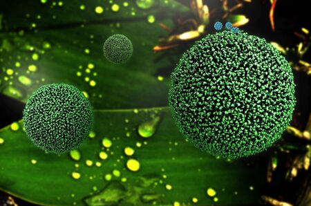 Coronavirus 3D illustration close upの写真素材