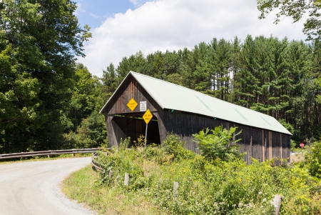 This is the Lincoln cover bridge located in West Woodstock, Vermont  It was built in 1877 