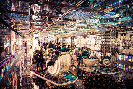 A Peek Inside Robot Restaurant Lounge in Tokyo, Japanのeditorial素材