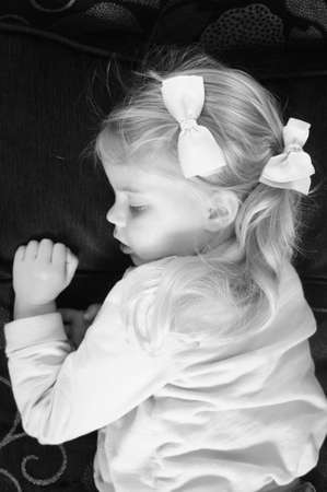 sleeping little girlの写真素材