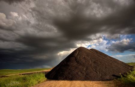 Storm Clouds Prairie Sky Saskatchewan Canadaの写真素材