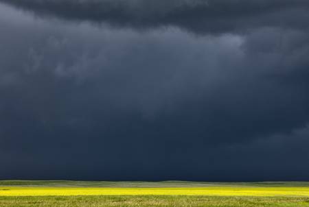 Storm Clouds Prairie Sky Saskatchewan Canadaの写真素材