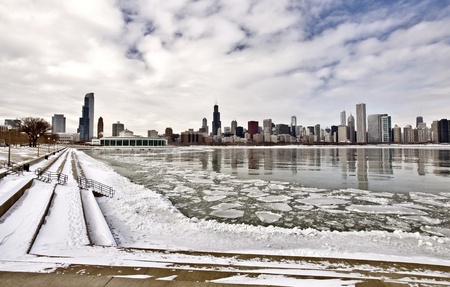 Chicago Downtown City  Lake Michiganの写真素材