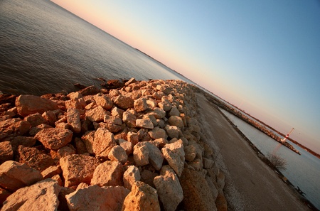Breakwater along Lake Winnipeg