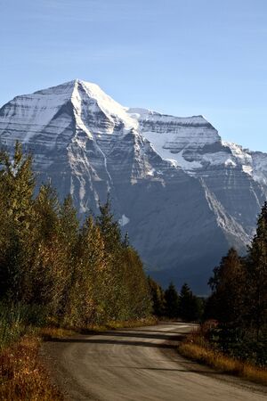 Mount Robson in beautiful British Columbiaの写真素材