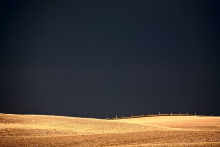 Storm clouds over Missouri Coteau in Saskatchewan