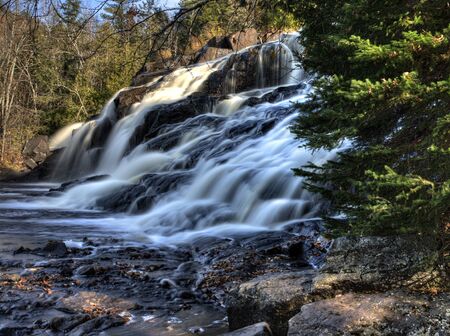 Northern Michigan UP Waterfalls Upper Peninsula Autumn Fall Colorsの写真素材