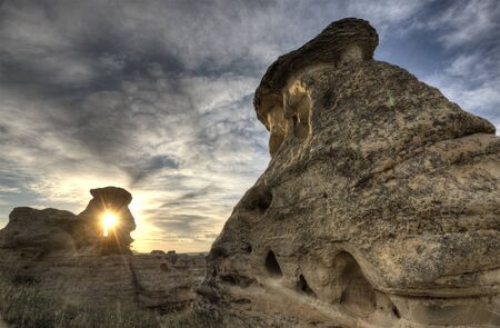 Hoodoo Badlands Alberta Canada Writing on Stone Park