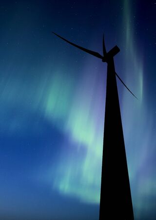 Wind farm south of Gull Lake Saskatchewanの写真素材