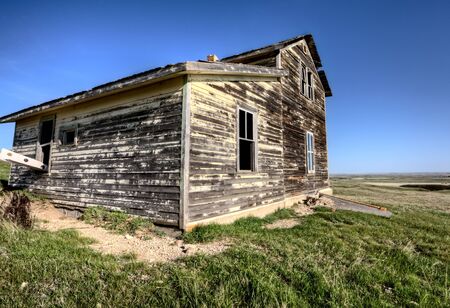 Exterior Abandoned House Prairie Saskatchewan Canada