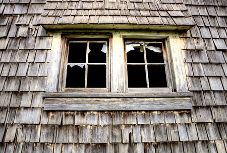 Exterior Abandoned House Prairie Saskatchewan Canadaの写真素材