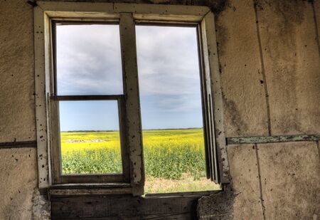 Interior Abandoned house Saskatchewan Canada delapitated in ruinsの写真素材
