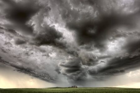 Storm Clouds Saskatchewan major hail and windの写真素材