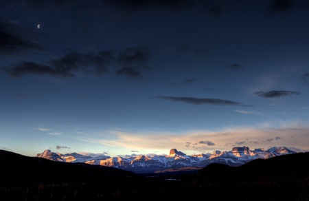 Rocky Mountains in Winter near Banff Alberta Canada