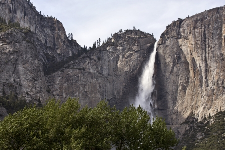 Yosemite National Park waterfall el capitan majestic sceneの写真素材