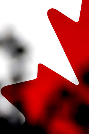 Abstract Canadian Flag close up maple leafの写真素材