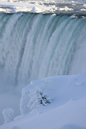 Winter Niagara Falls frozen snow and iceの写真素材