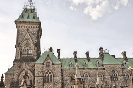 Parliament Building Ottawa Canada downtown capital cityの写真素材
