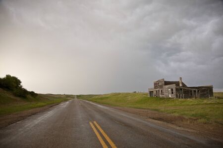 Storm Clouds Saskatchewan ominous skies and warningsの写真素材