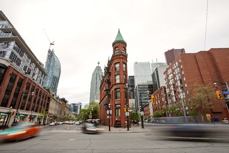 Flat Iron Building Toronto Front and Church Streetのeditorial素材