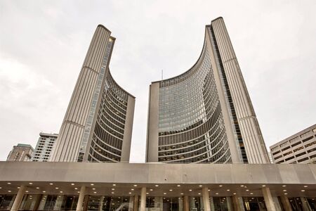 City Hall Toronto downtown curved architecture buildingの写真素材