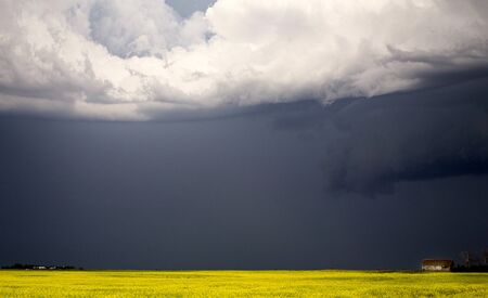 Storm Clouds Prairie Sky Canada Ominous dangerの写真素材