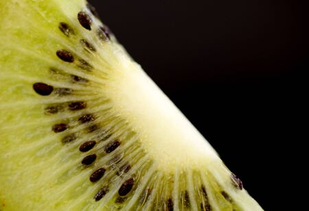 Kiwi Fruit Macro studio shot close up greenの写真素材