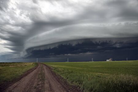 Storm Clouds Saskatchewan shelf cloud ominous warning