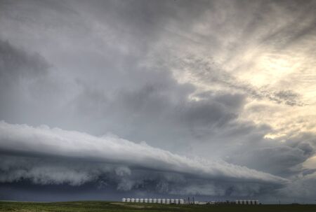 Storm Clouds Saskatchewan shelf cloud ominous warning