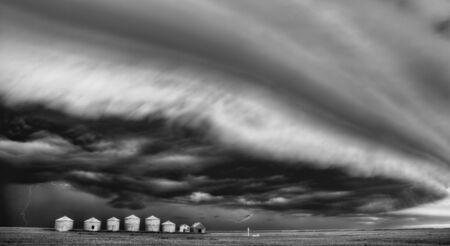 Storm Clouds Saskatchewan shelf cloud ominous warning