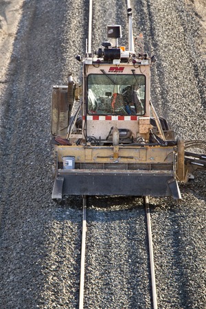 New Railroad Construction with cement rail ties