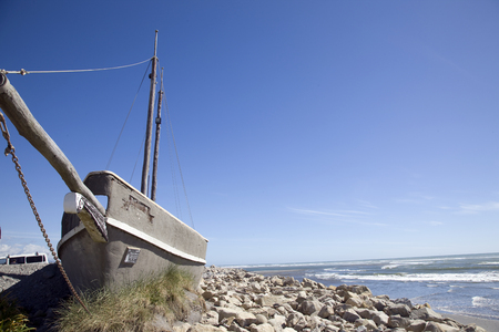 Old Shipwreck Hokitika New Zealand South Islandのeditorial素材