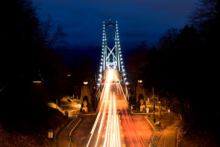 Lions Gate Bridge Vancouver British Columbia Canadaの写真素材