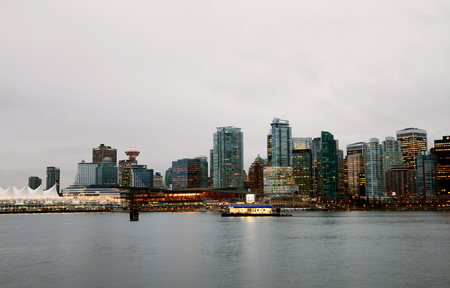 North Vancouver from Stanley Park British Columbia Canadaのeditorial素材
