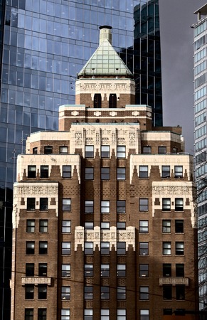 Vancouver Skyline Canada dwntown west Marine Buildingのeditorial素材