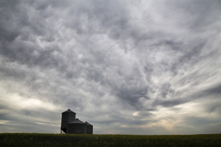 Storm Clouds Saskatchewan summer scenic imaging Canadaの写真素材