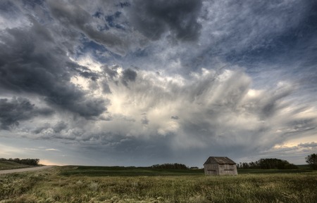 Storm Clouds Saskatchewan summer scenic imaging Canadaの写真素材