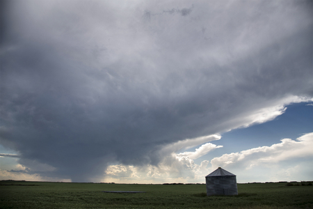 Storm Clouds Saskatchewan summer scenic imaging Canadaの写真素材