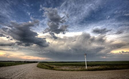Storm Clouds Saskatchewan summer scenic imaging Canadaの写真素材