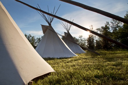 First Nation Teepee La Ronge Saskatchewan Canadaの写真素材