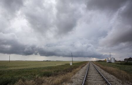Storm Clouds Canada rural countryside Prairie Sceneの写真素材